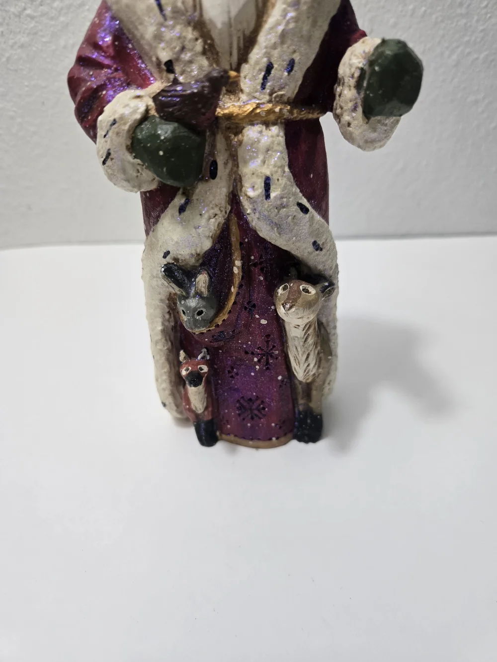 Vintage Pam Schifferl resin folk art Santa Figurine